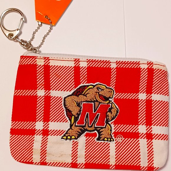 NWT Maryland Terrapins ID Card Holder Coin Purse Key Ring - Picture 1 of 12